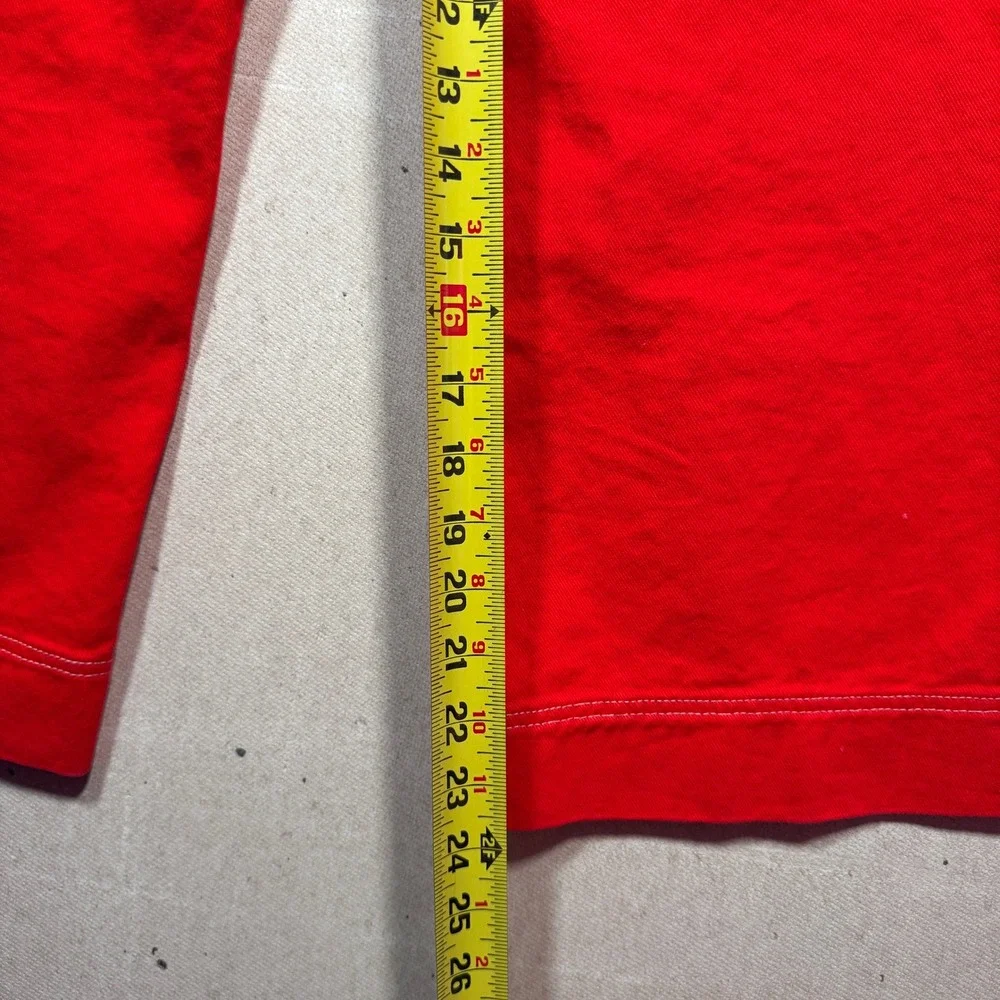 Zara Red Cropped Wide Leg Pants High Waisted Statement Trousers‎ Women's Size S - Picture 14 of 16